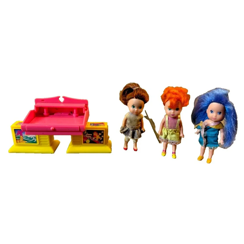 Vintage Kenner Wish World Kids‎ File N Smile Desk Dolls Jessie Claudia 80's Toys